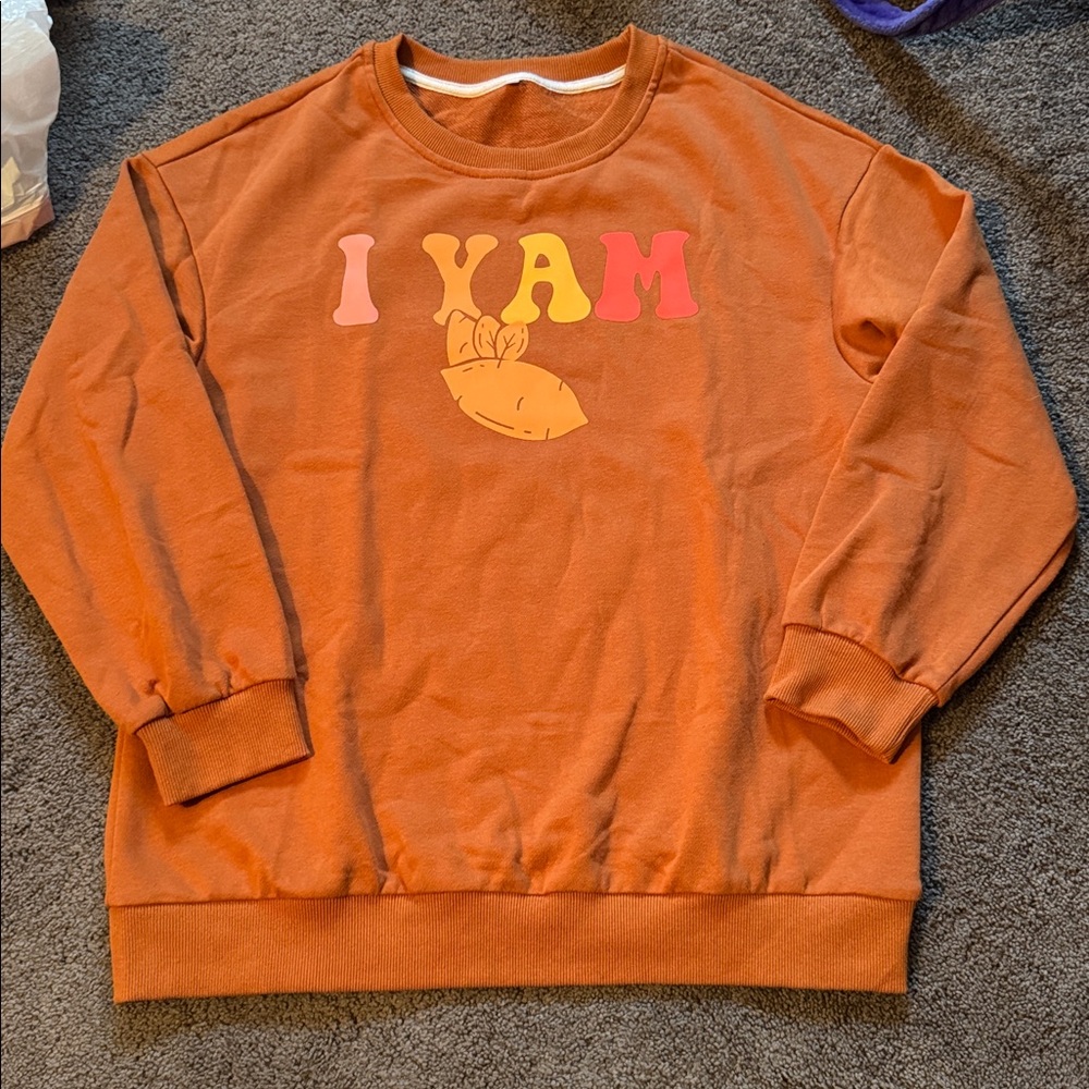 Orange 'I Yam' Sweatshirt